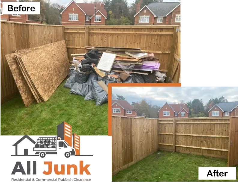 Rubbish Clearance Kingston - Before and After Waste Removal - All Junk