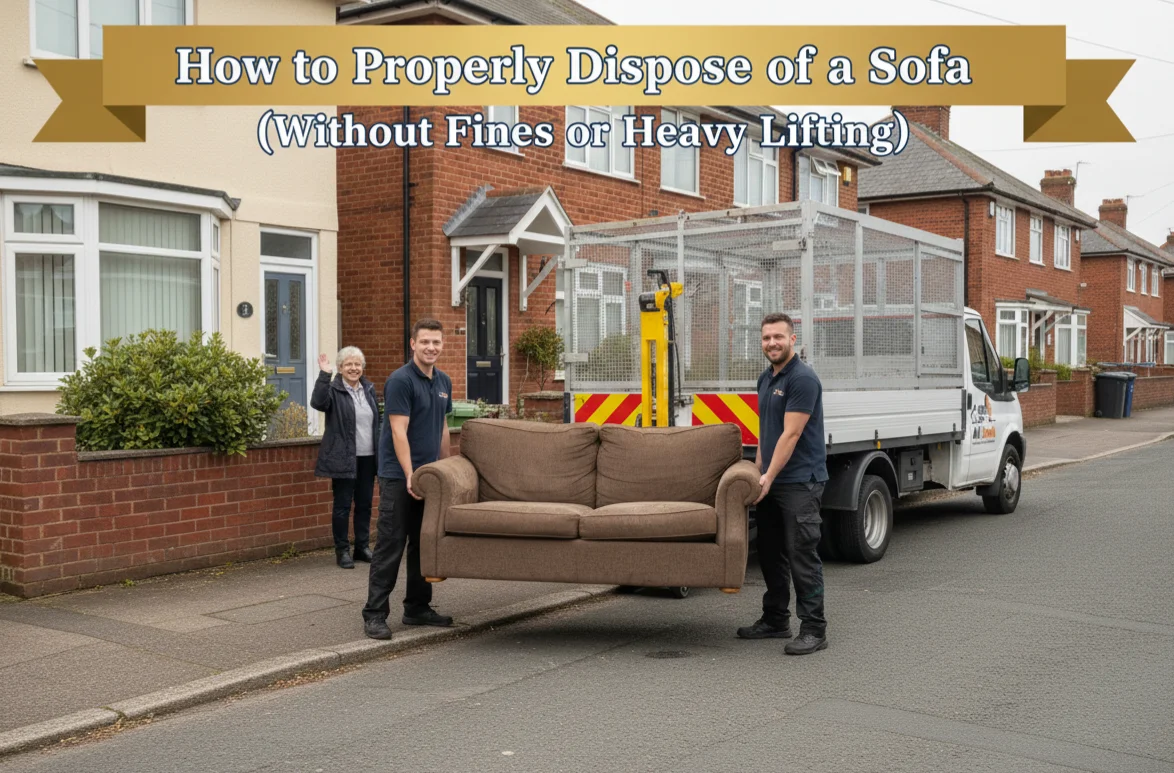 How to Properly Dispose of a Sofa (Without Fines or Heavy Lifting)
