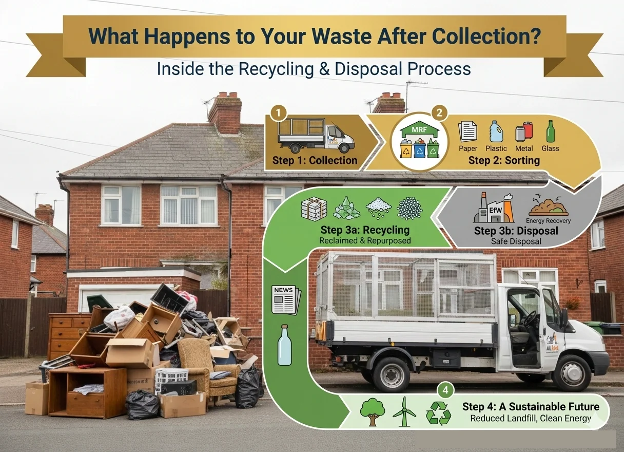 What Happens to Your Waste After Collection Inside the Recycling & Disposal Process - All Junk